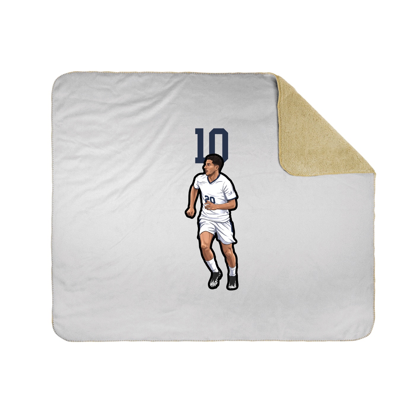 Throw Blanket — Number Top in White