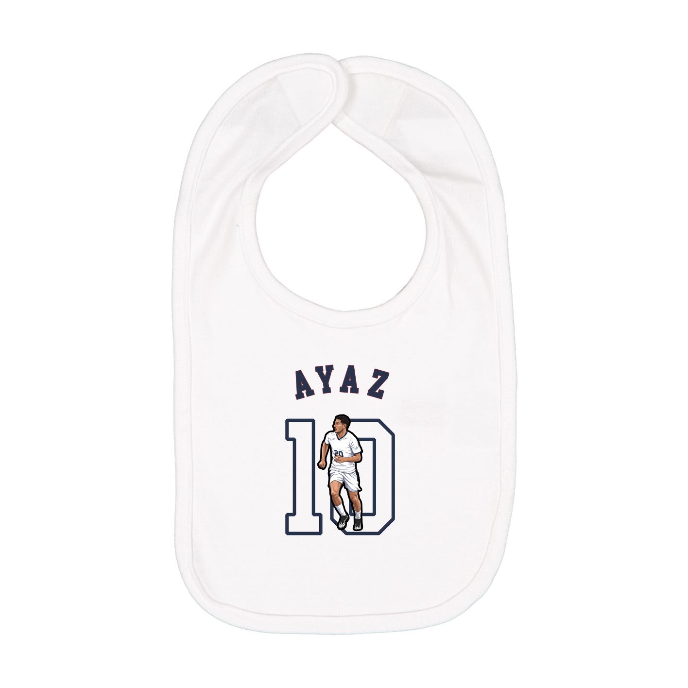 Infant Bib — Shirsey Arch in White