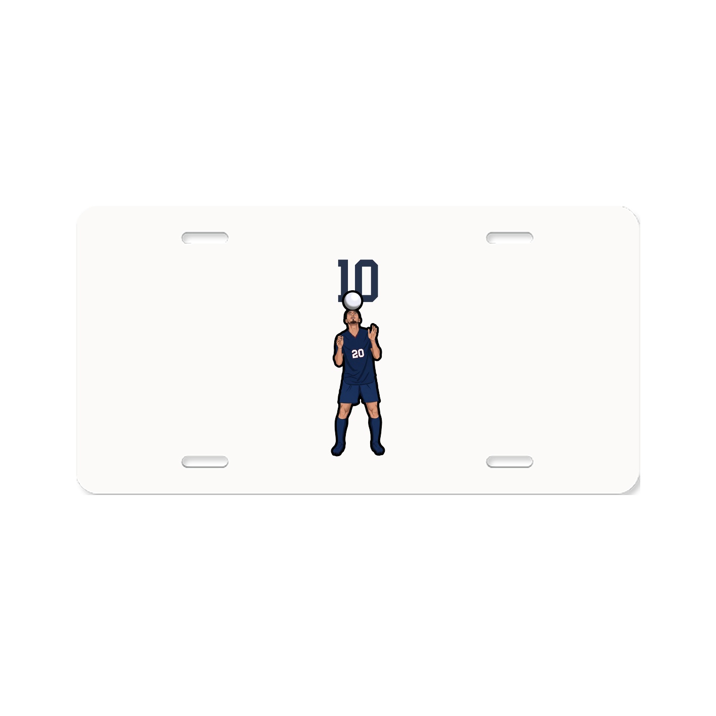 License Plate — Number Top in Classic
