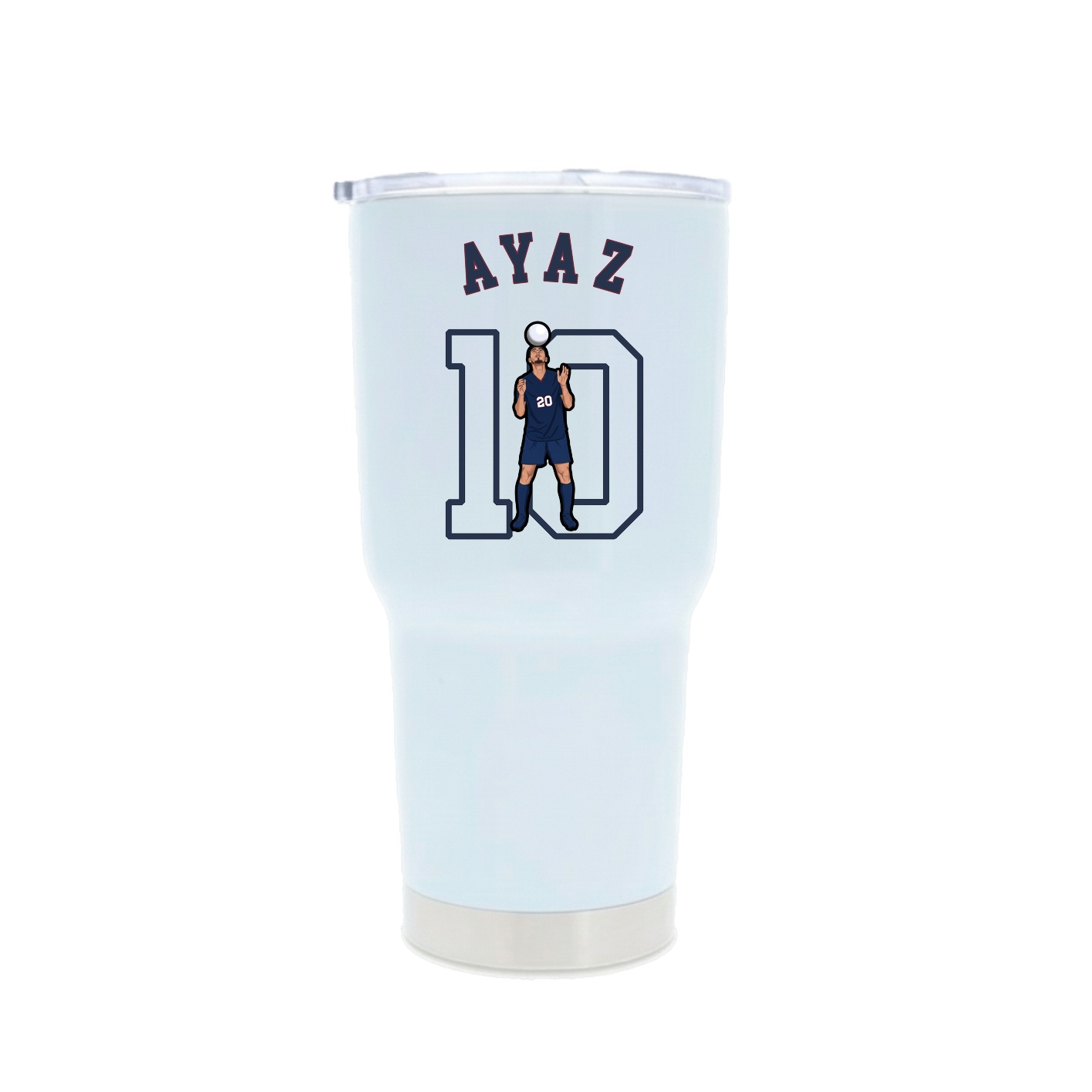 30oz Stainless Steel Tumbler — Shirsey Arch in White