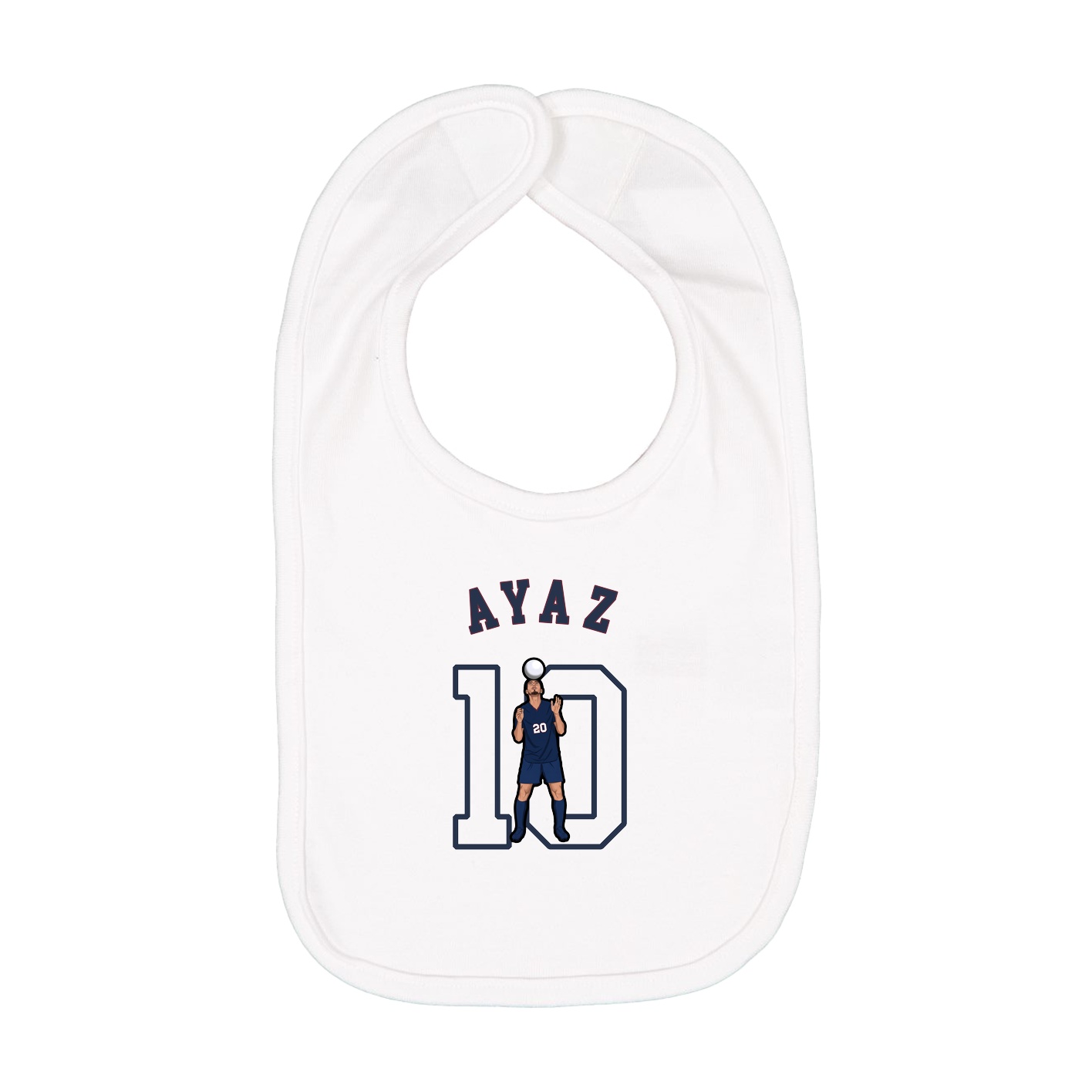 Infant Bib — Shirsey Arch in White