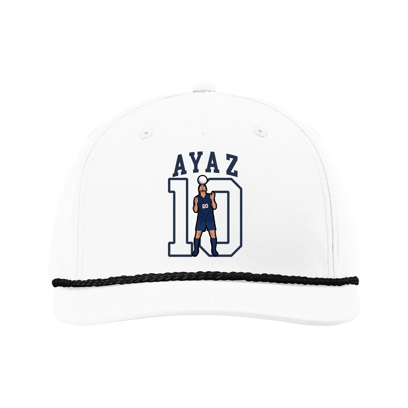 Five-Panel Classic Rope Cap — Shirsey in White