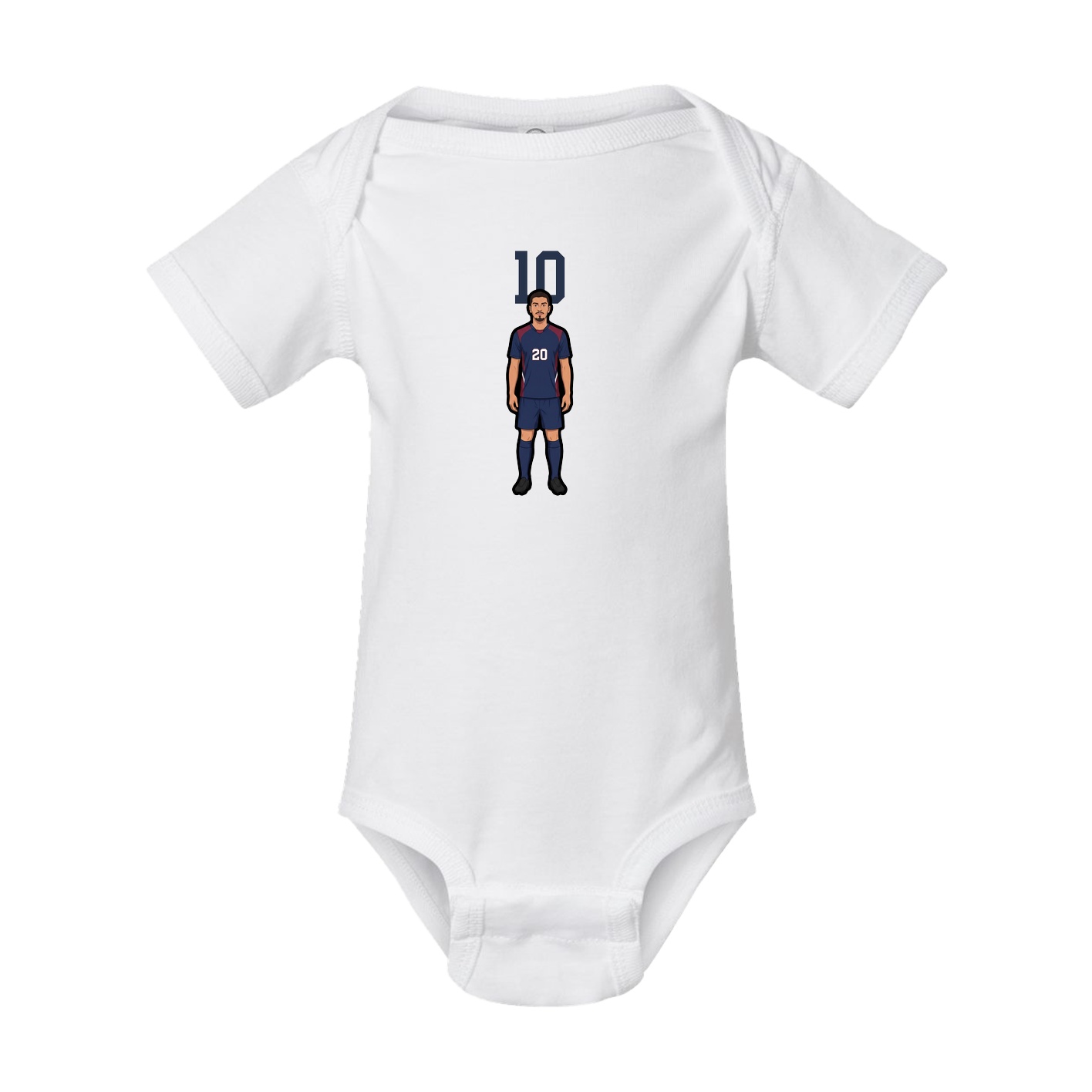 Baby Onesie — Number Top in White