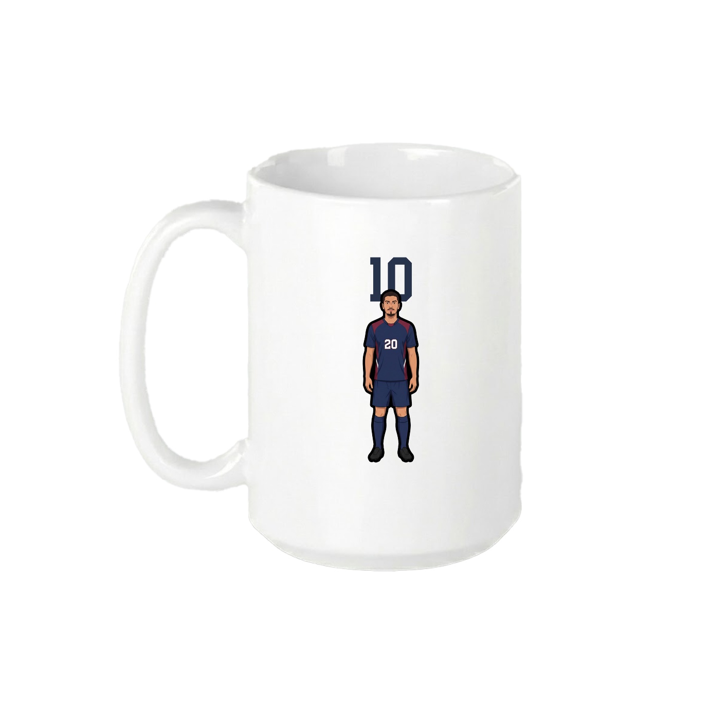 15oz Coffee Mug — Number Top in White