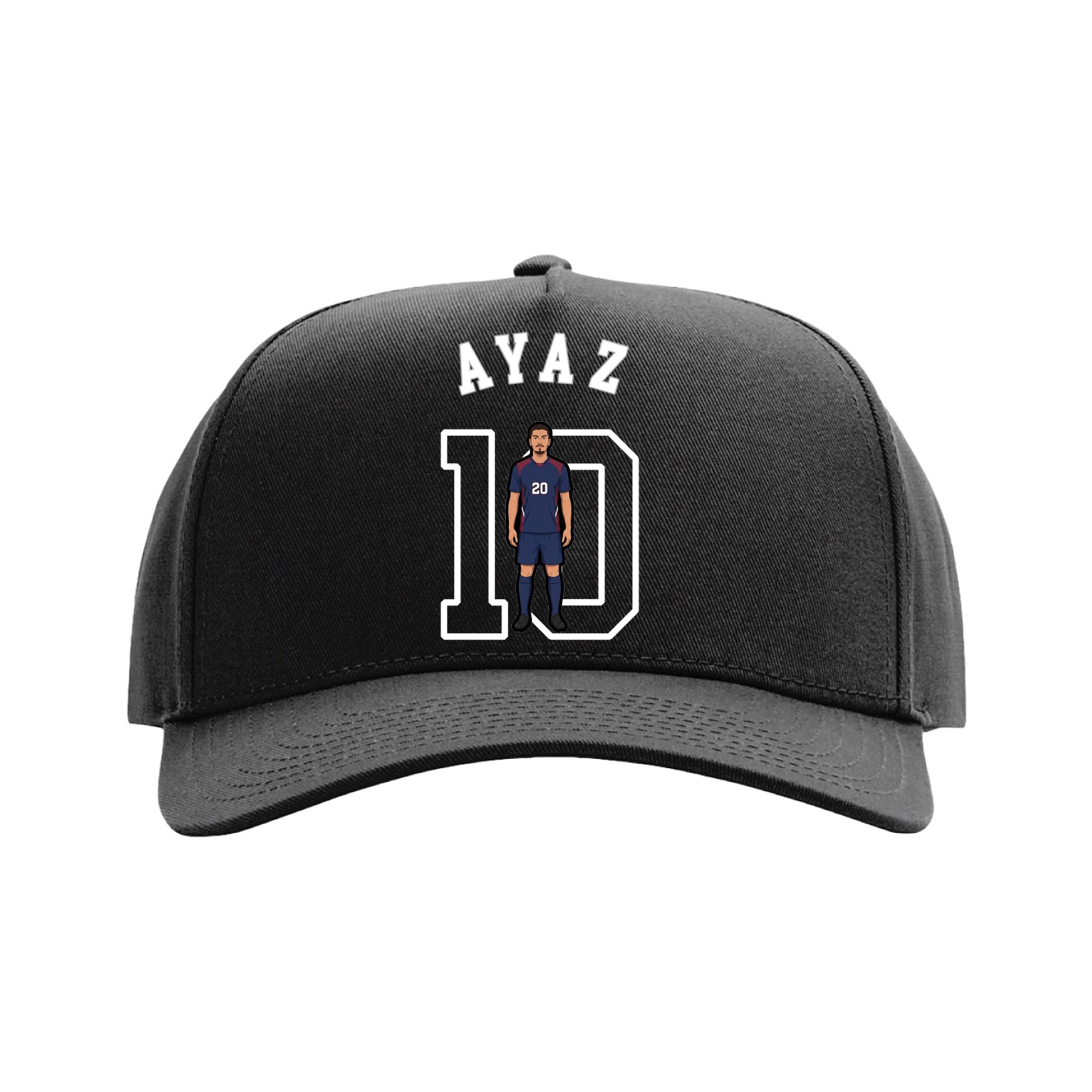 Full Fabric Five-Panel Champ Cap — Shirsey Arch in Black