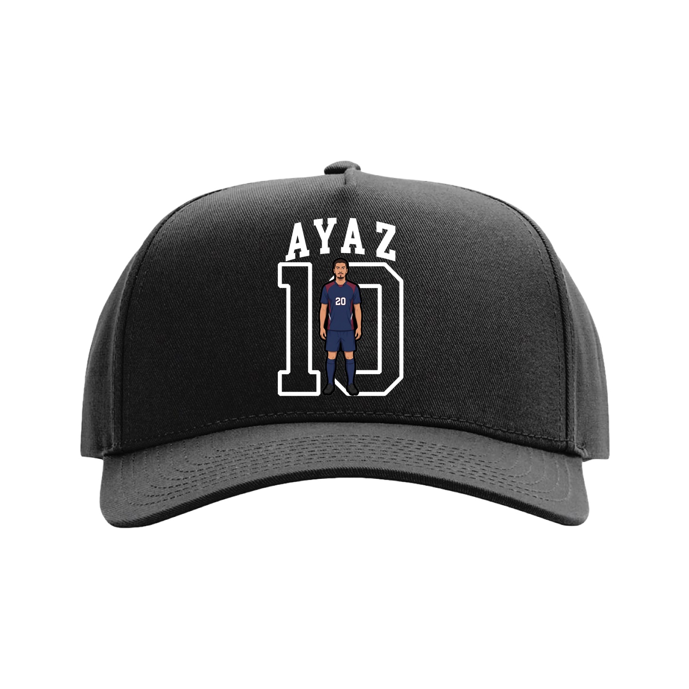 Full Fabric Five-Panel Champ Cap — Shirsey in Black