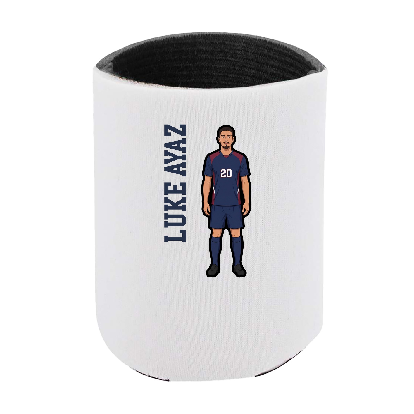 Can Holder — Name Vertical in White