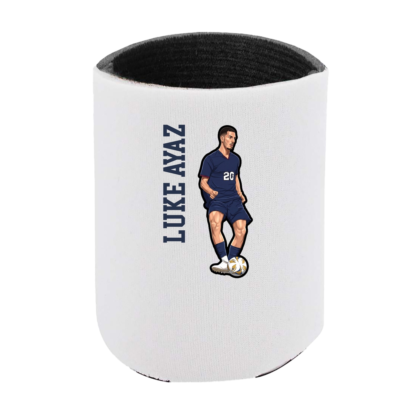 Can Holder — Name Vertical in White