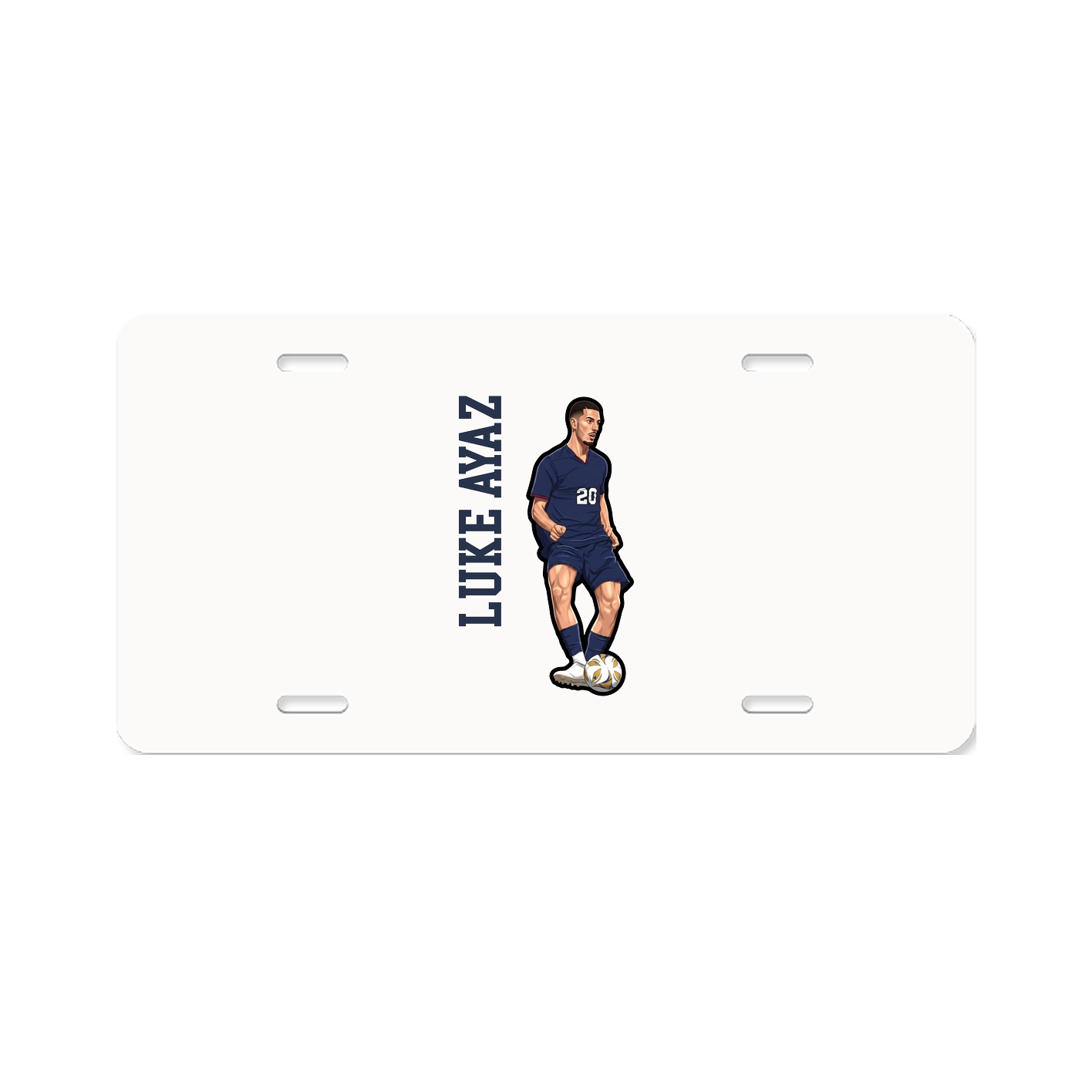 License Plate — Name Vertical in Classic