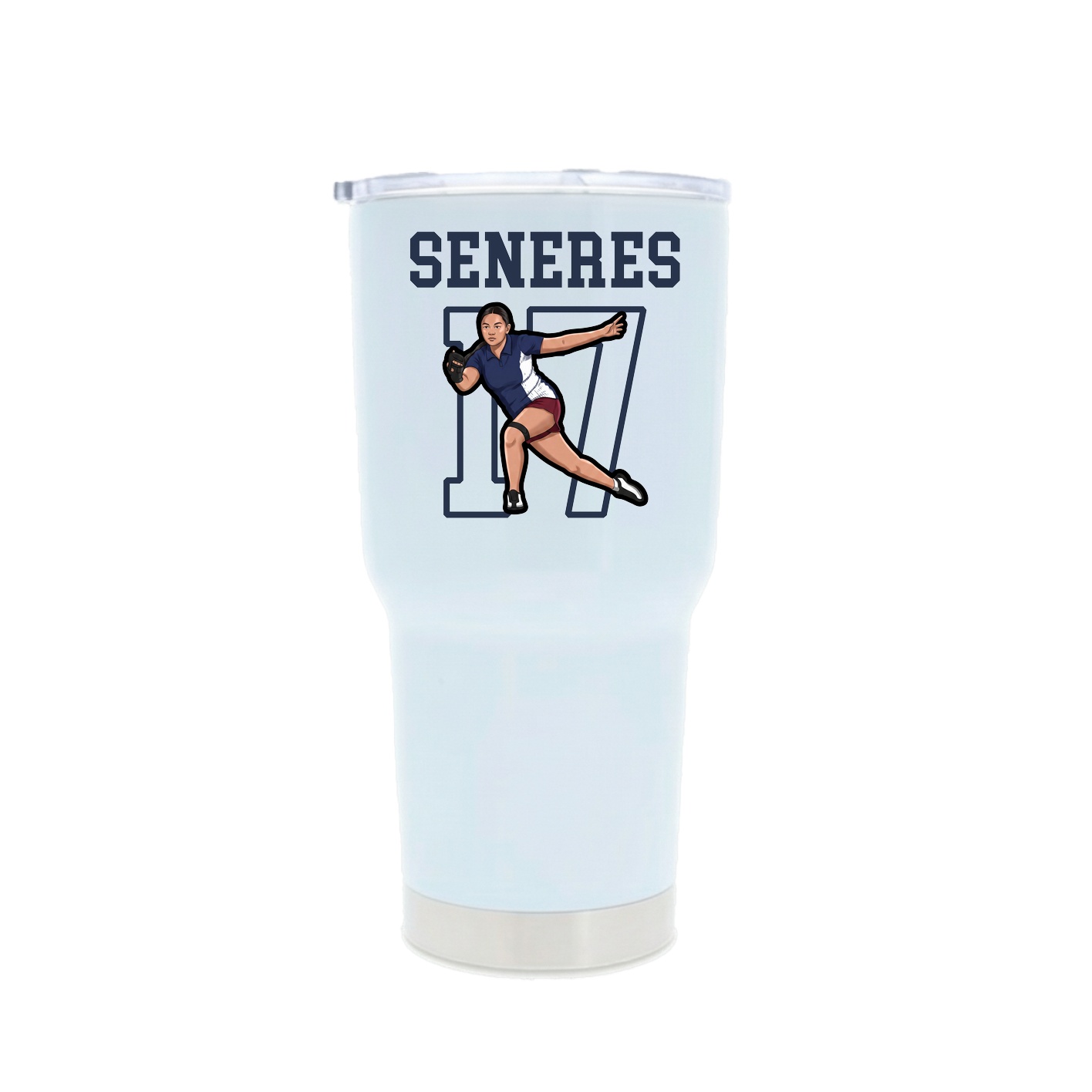 30oz Stainless Steel Tumbler — Shirsey in White