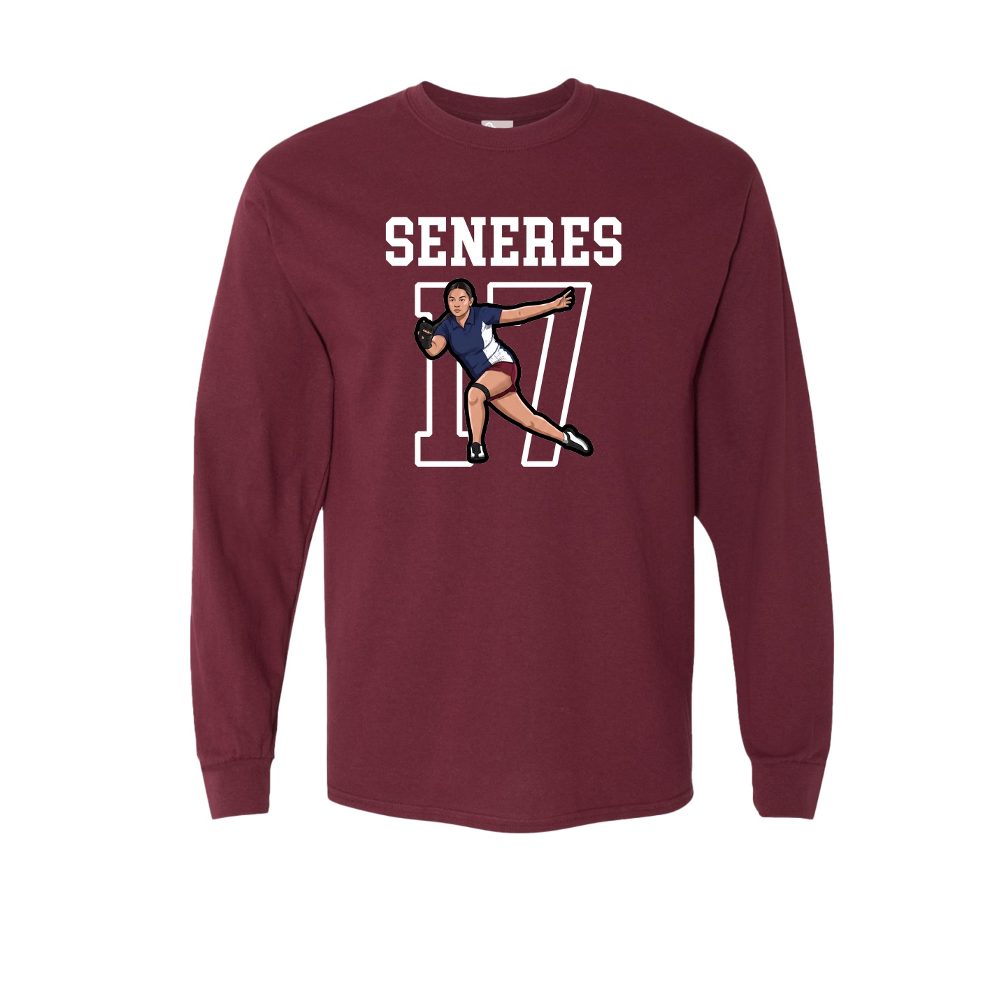 Long Sleeve Tee — Shirsey in Maroon