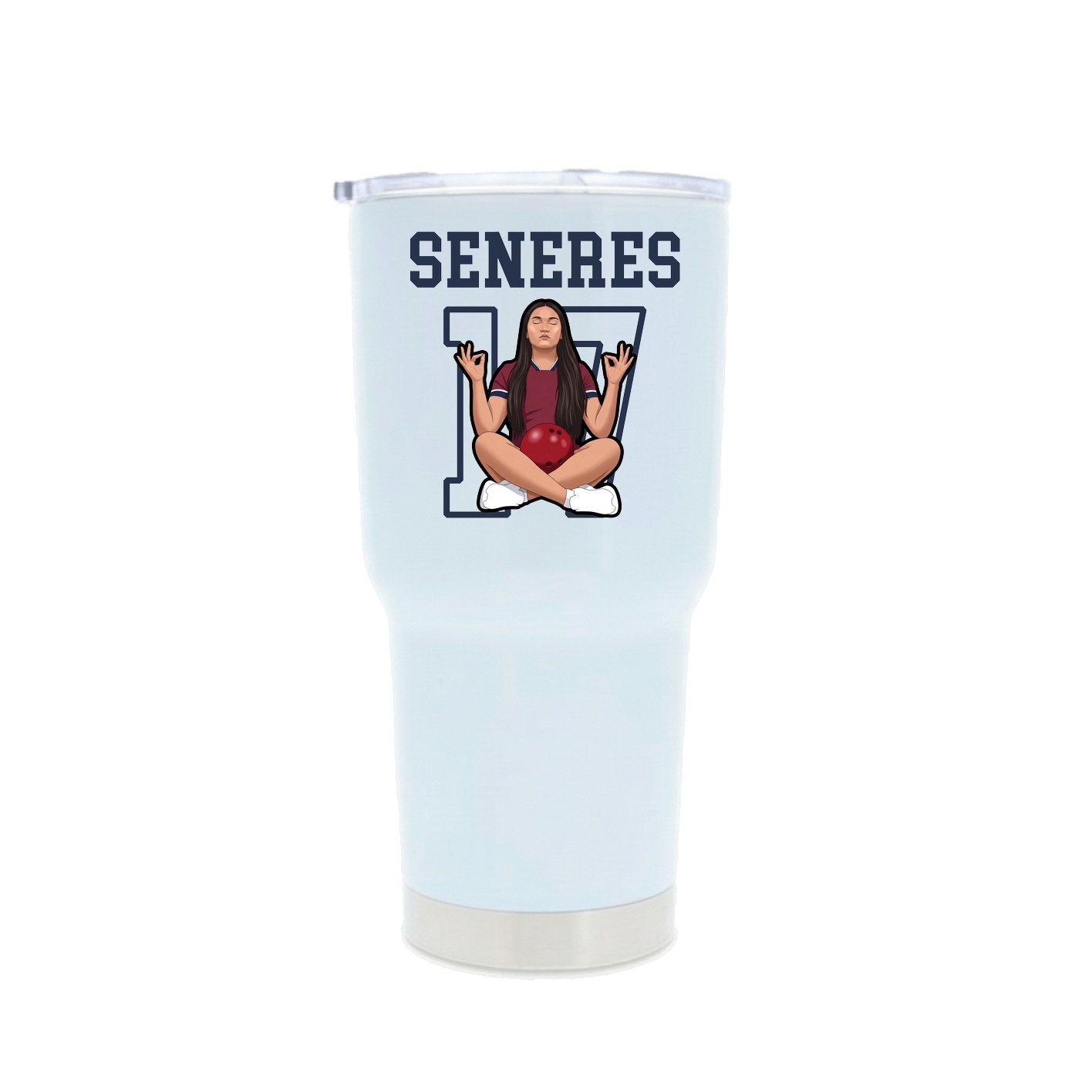 30oz Stainless Steel Tumbler — Shirsey in White