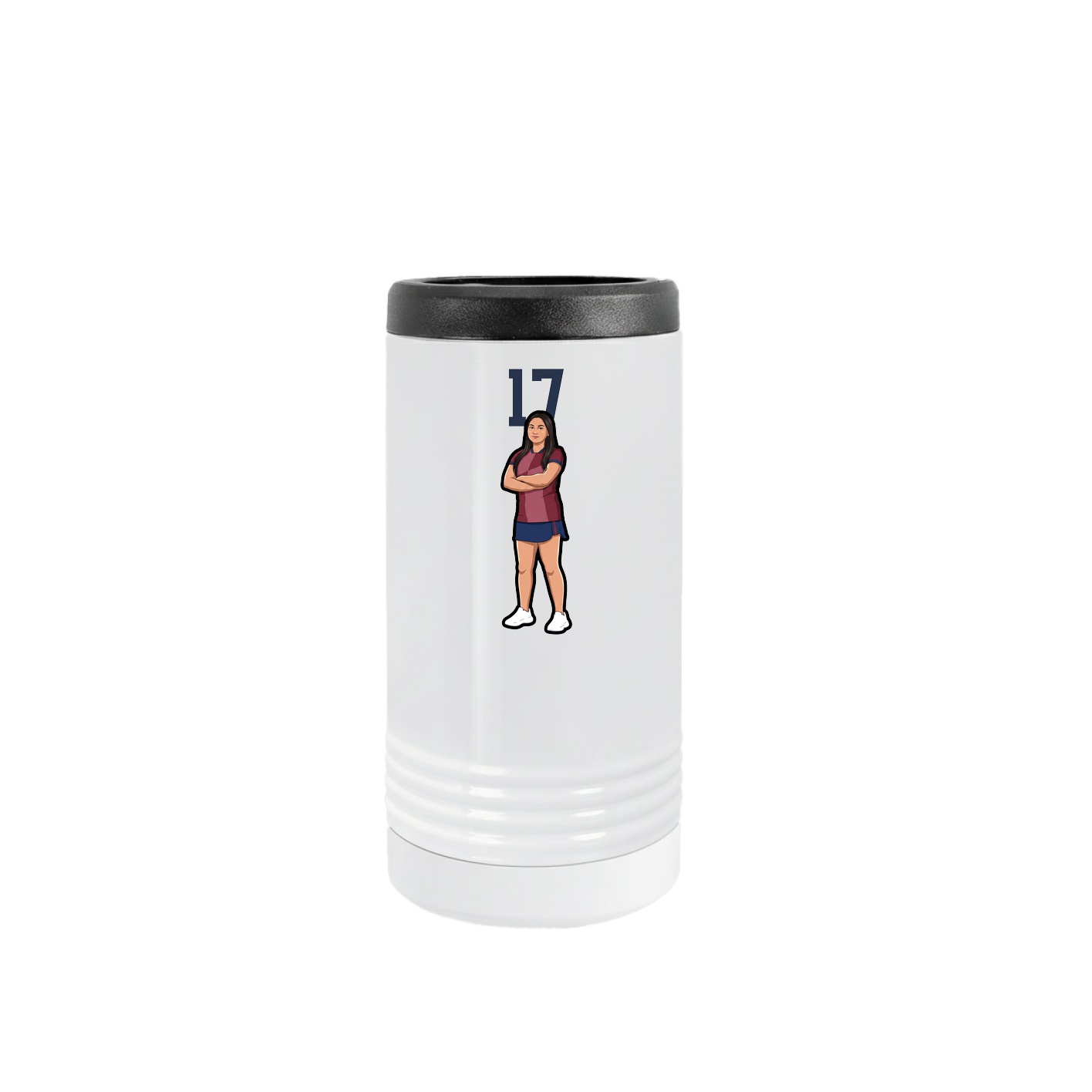 Slim Beverage Holder — Number Top in White