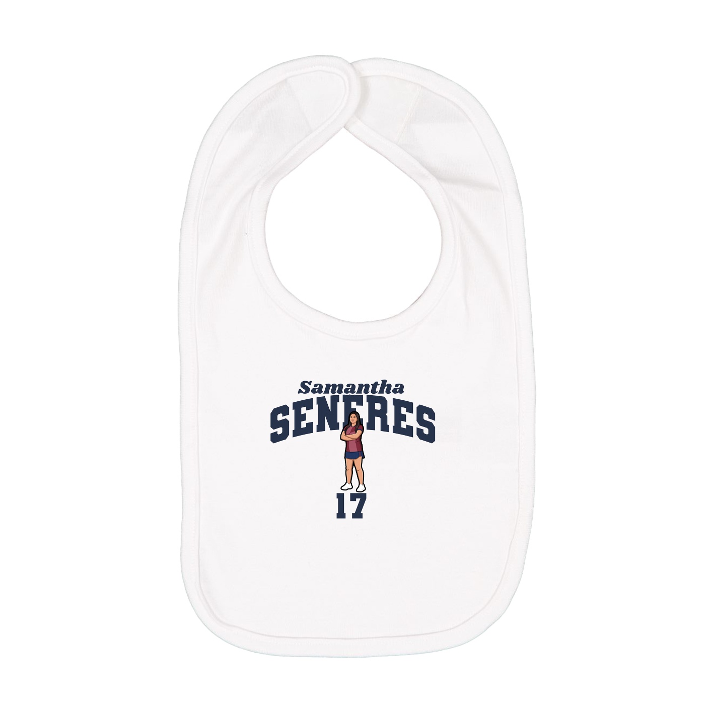 Infant Bib — Signature Arch in White