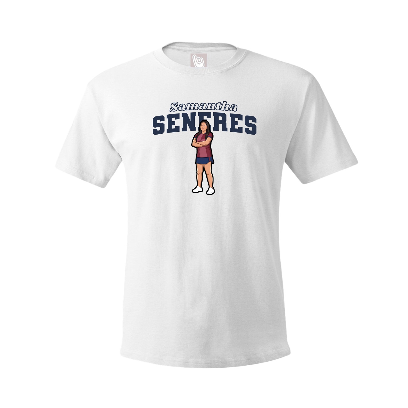 Youth Tee — Name Arch in White