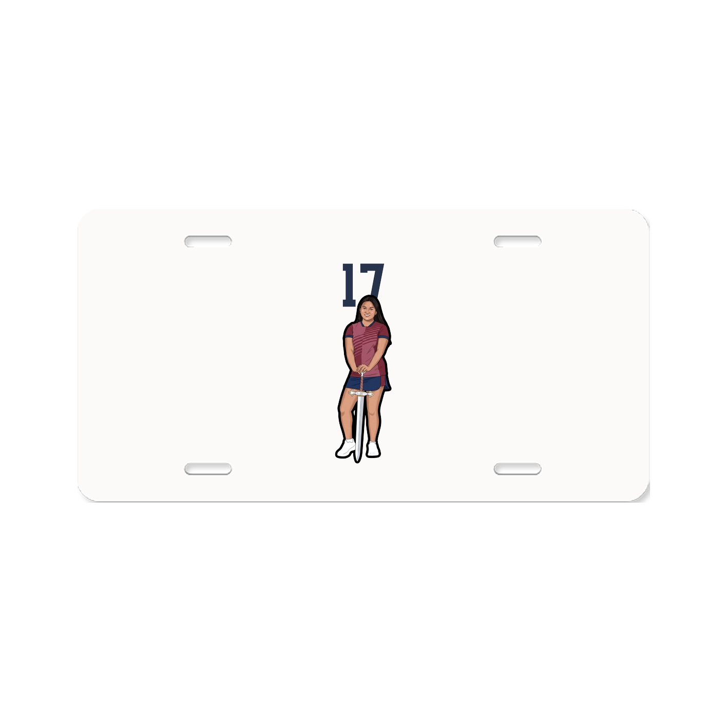 License Plate — Number Top in Classic
