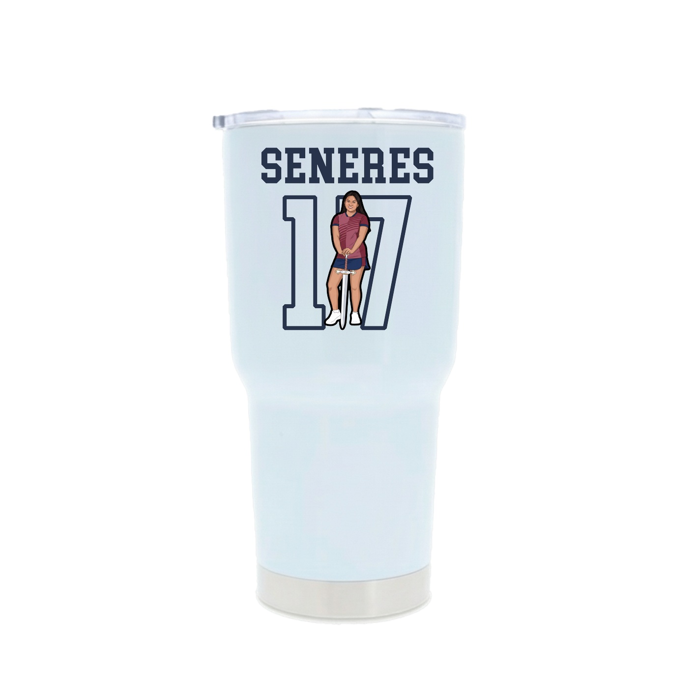 30oz Stainless Steel Tumbler — Shirsey in White