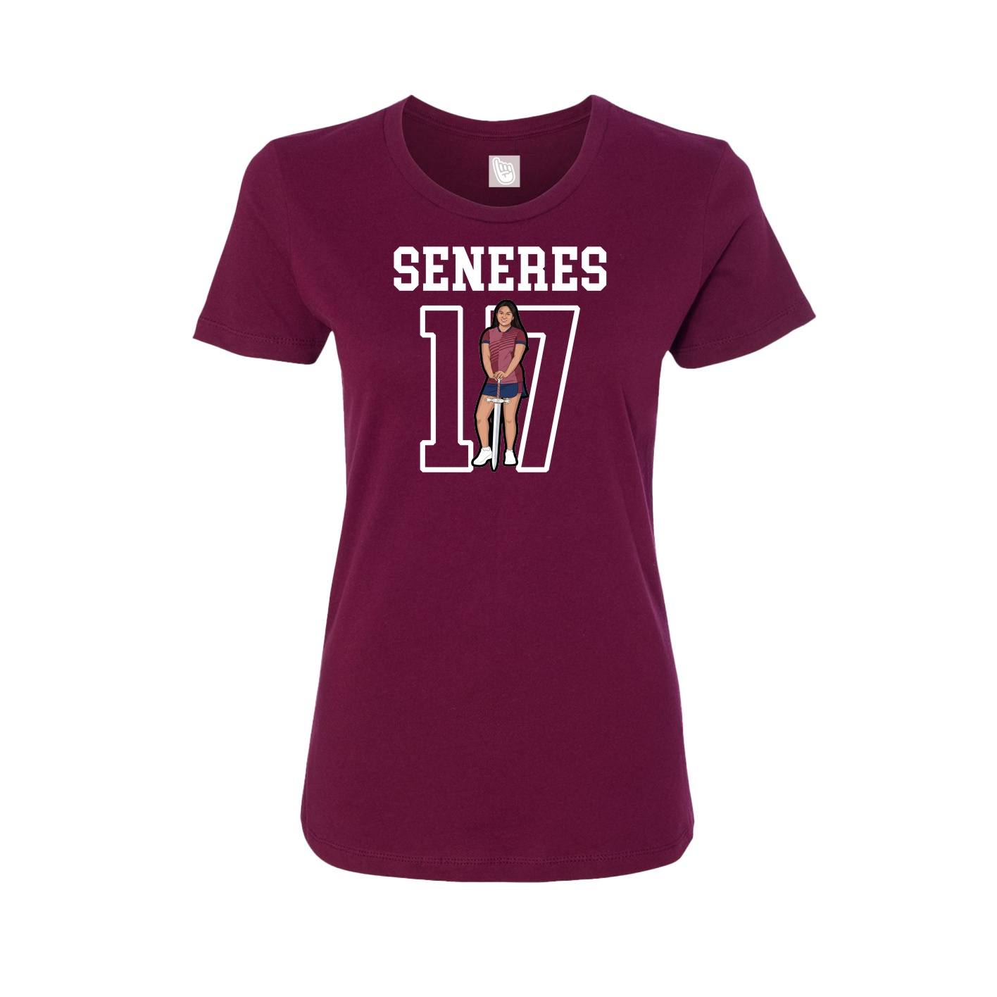 Fitted Women's Tee — Shirsey in Maroon