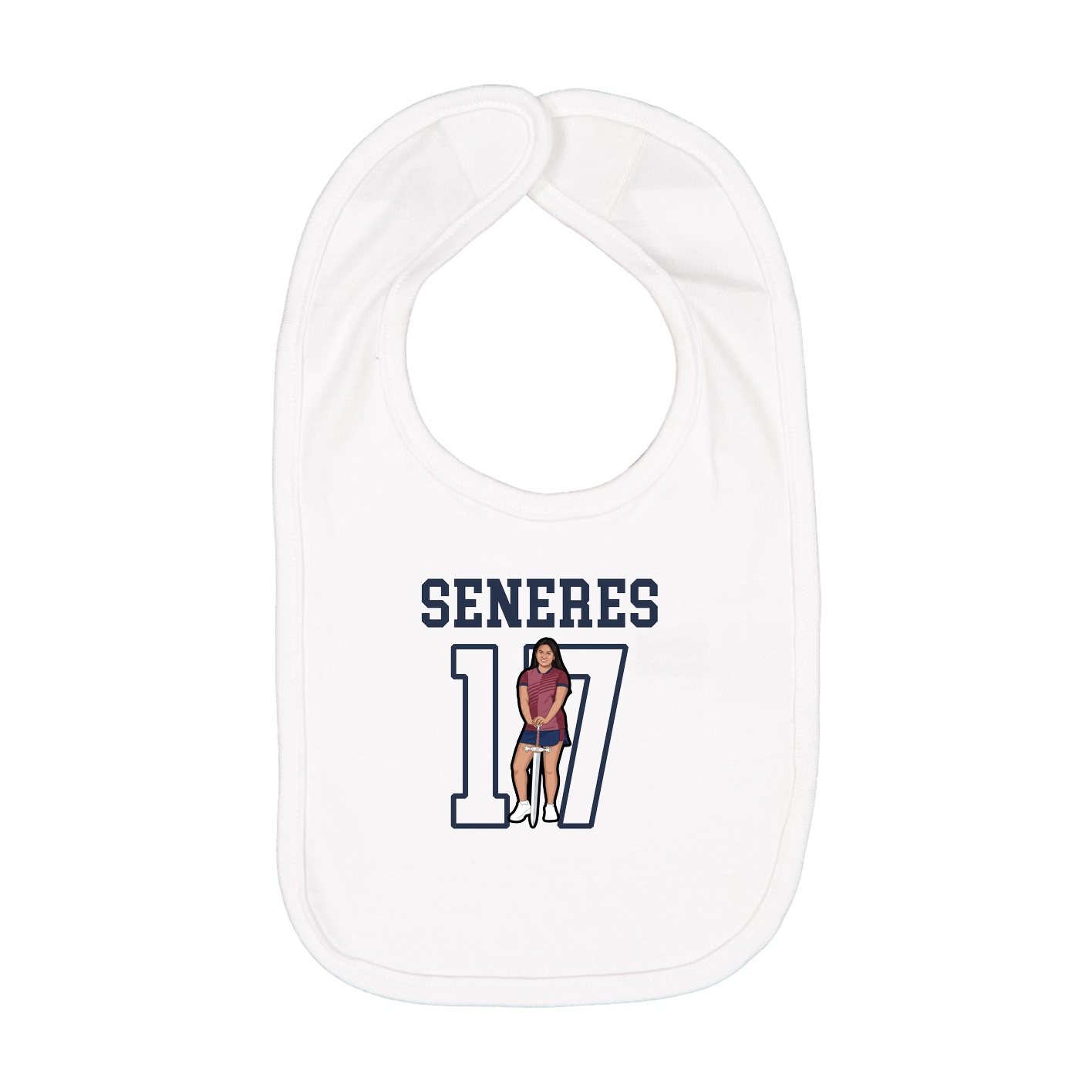 Infant Bib — Shirsey in White