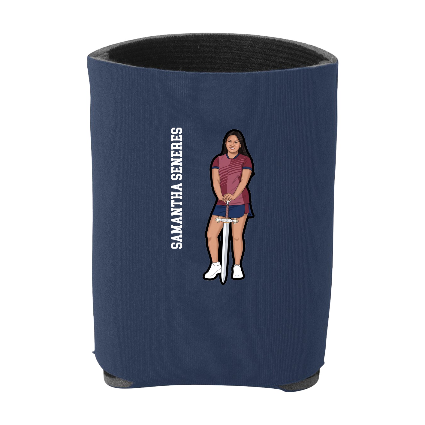 Can Holder — Name Vertical in Navy