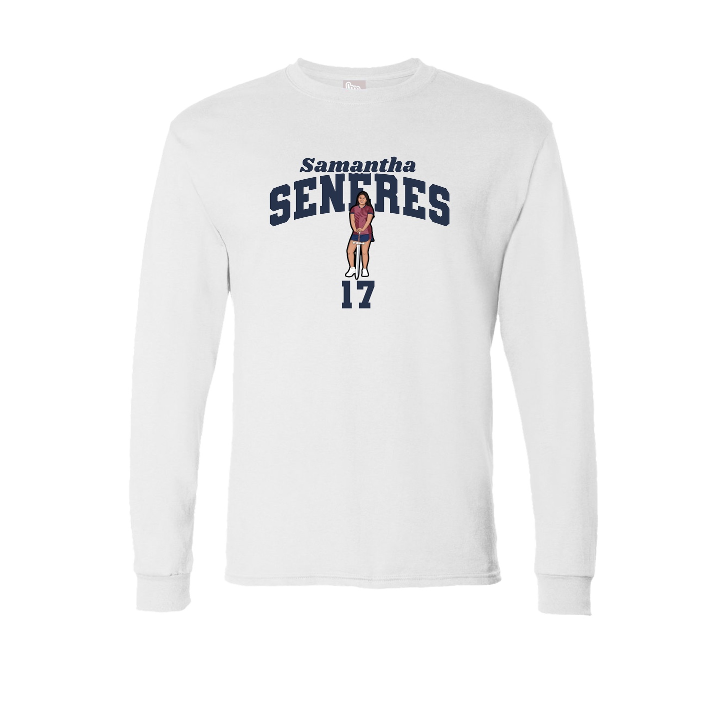 Long Sleeve Tee — Signature Arch in White