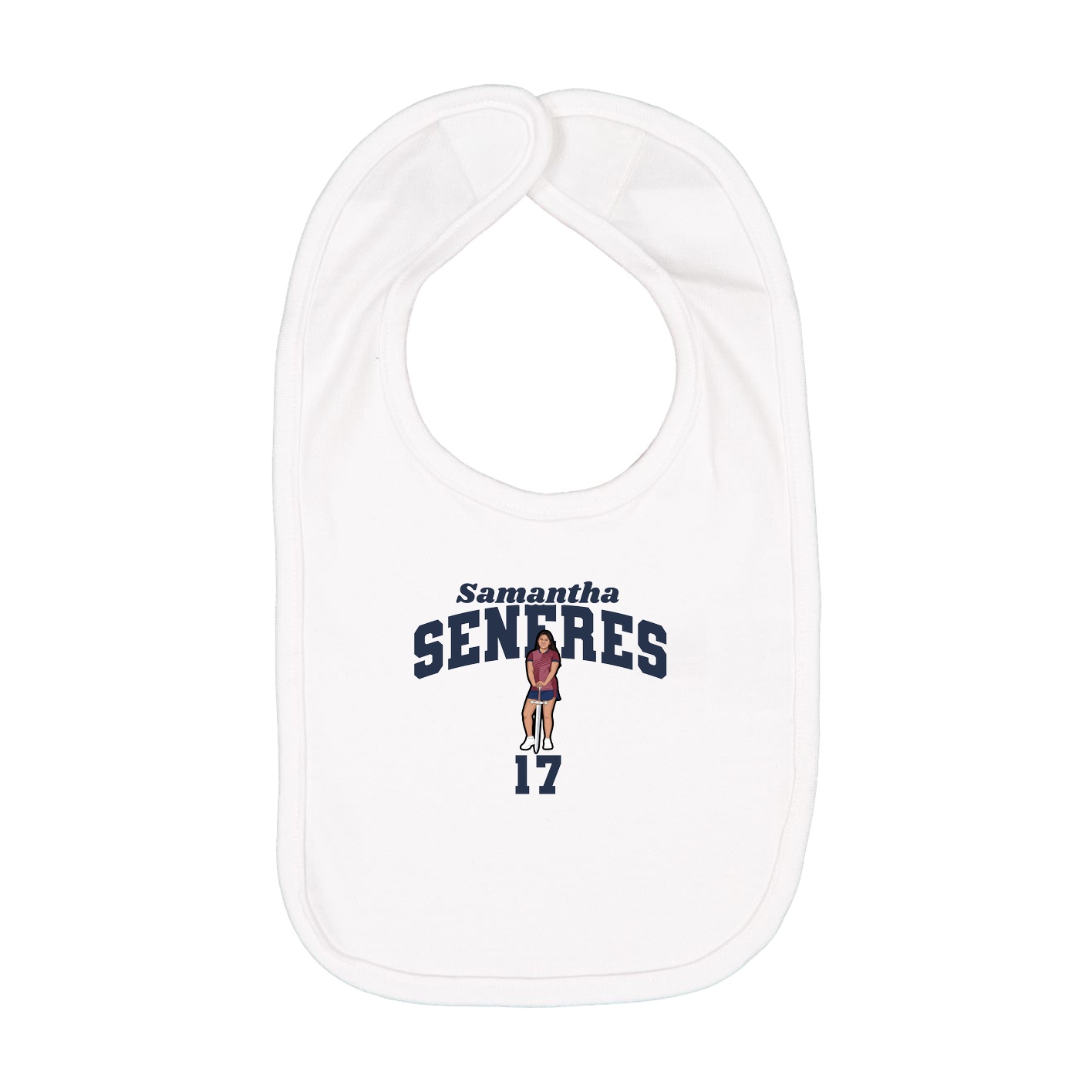Infant Bib — Signature Arch in White