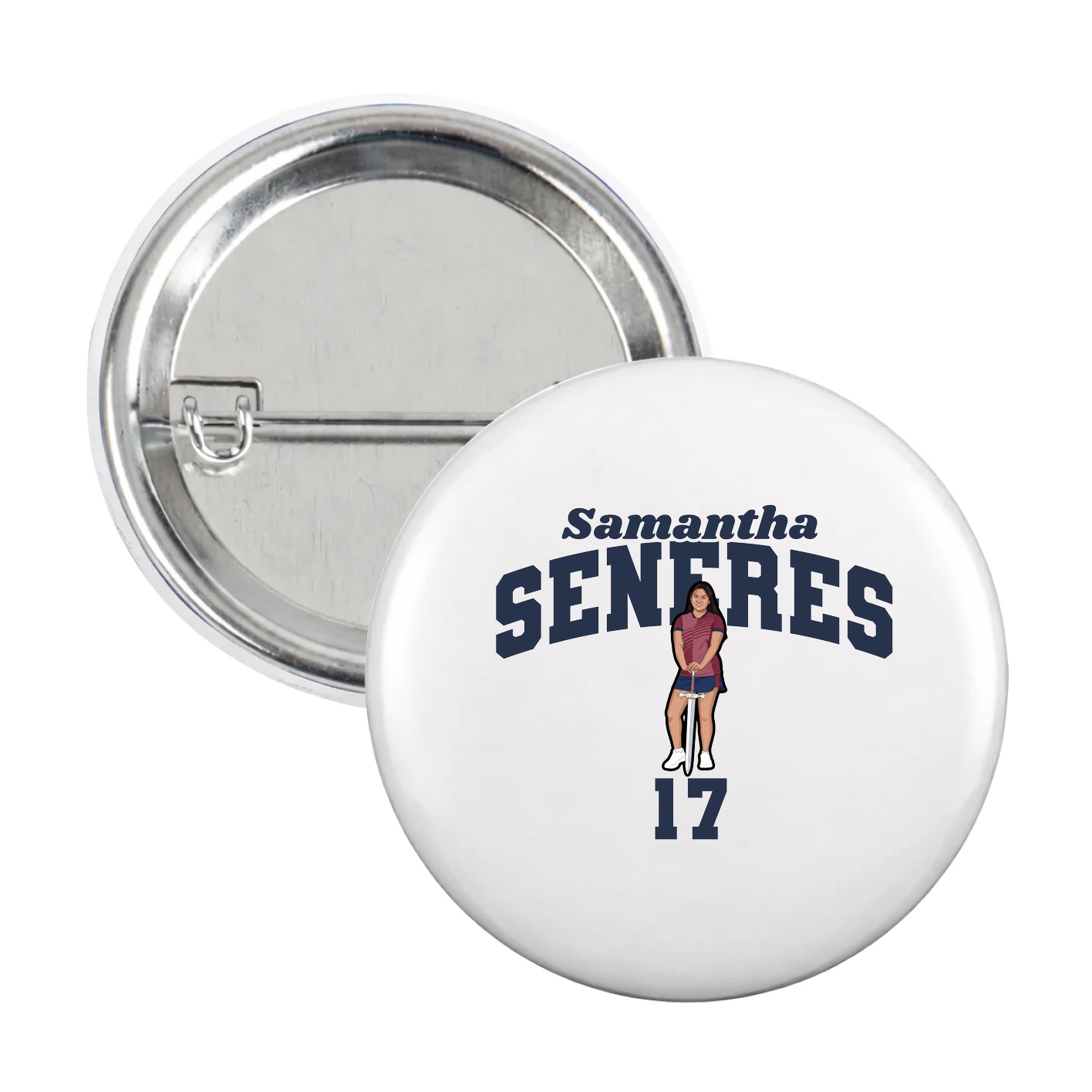 Game Day Button — Signature Arch in White