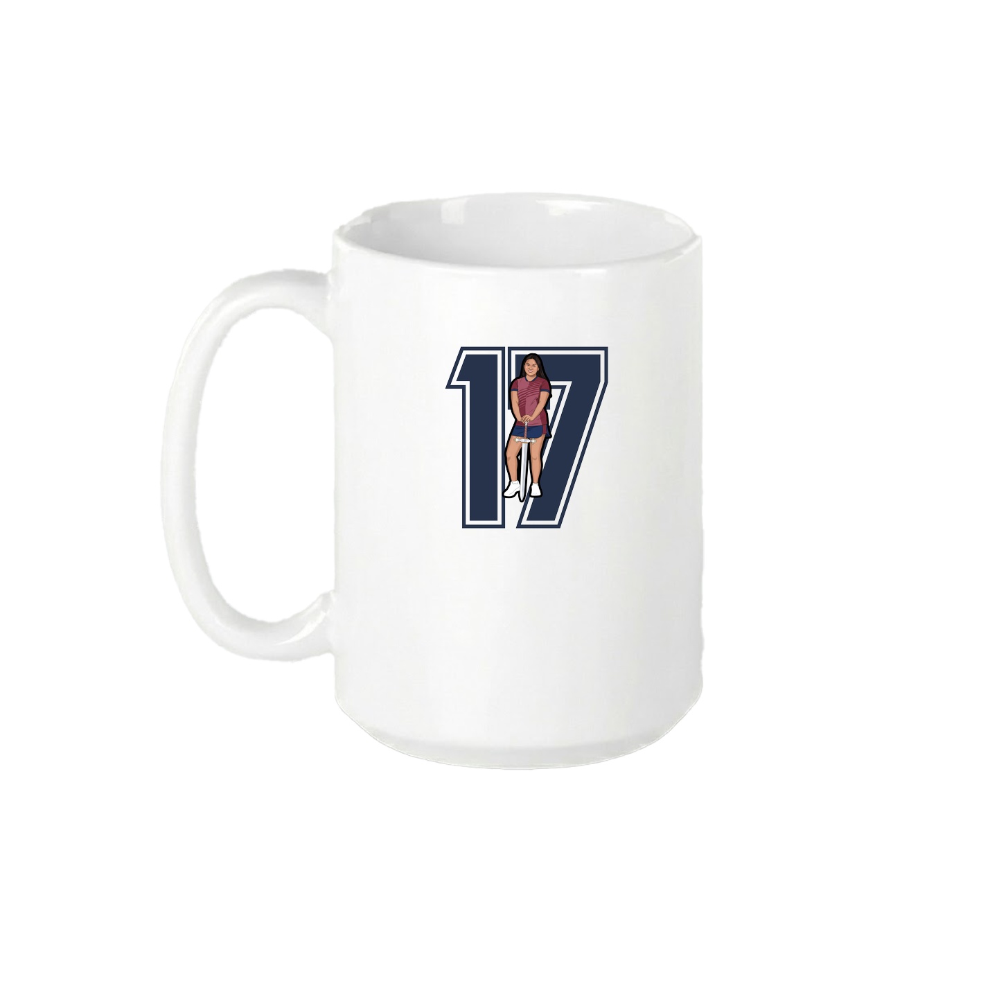 15oz Coffee Mug — Number in White