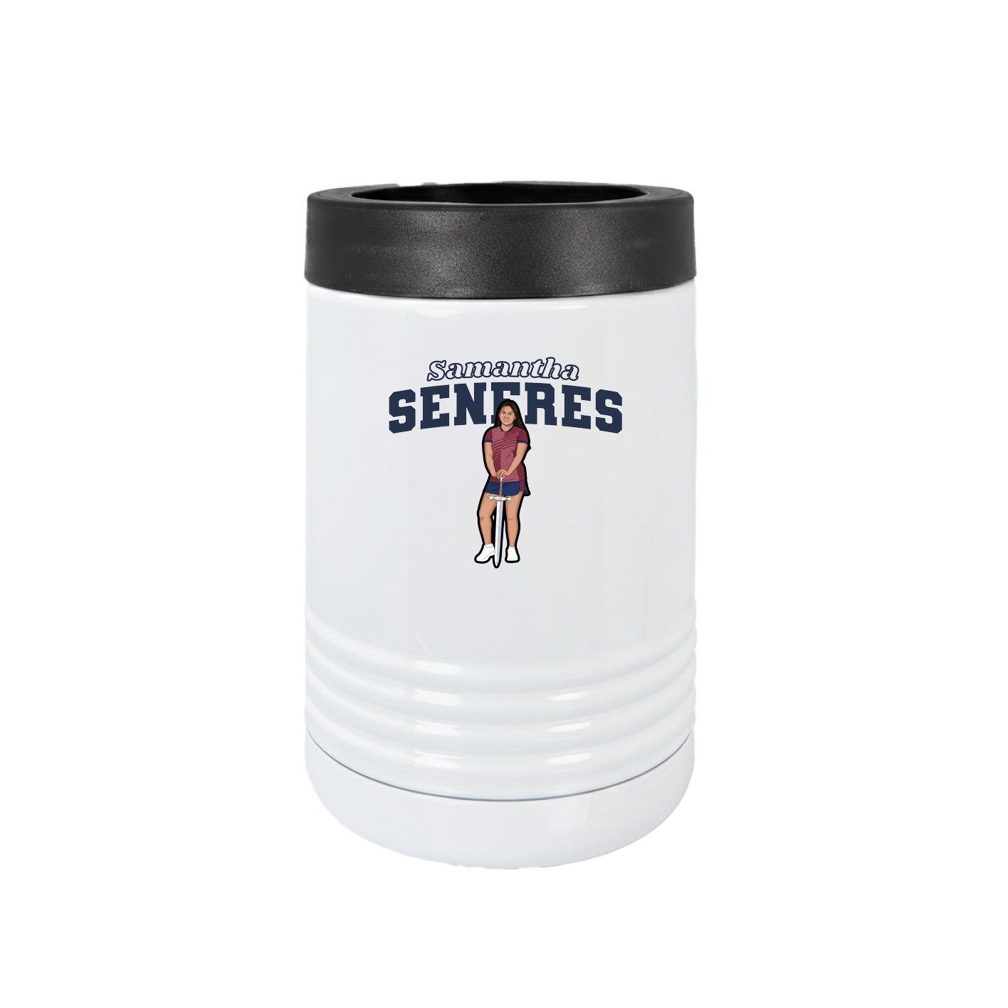 Beverage Holder — Name Arch in White