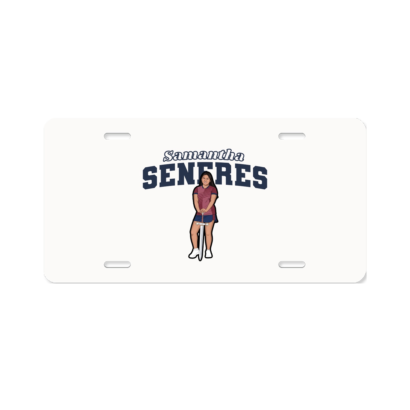License Plate — Name Arch in Classic