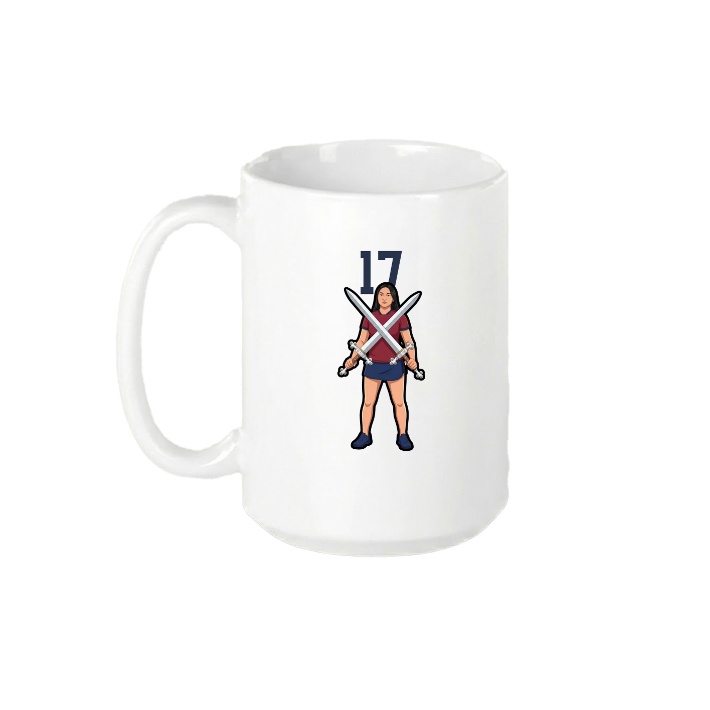 15oz Coffee Mug — Number Top in White