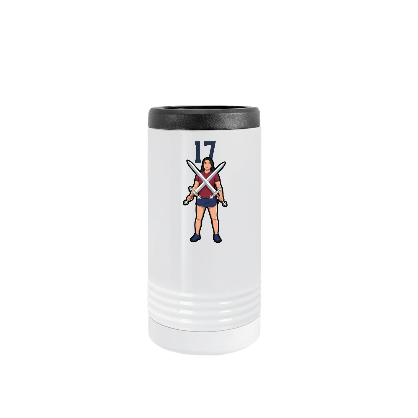 Slim Beverage Holder — Number Top in White