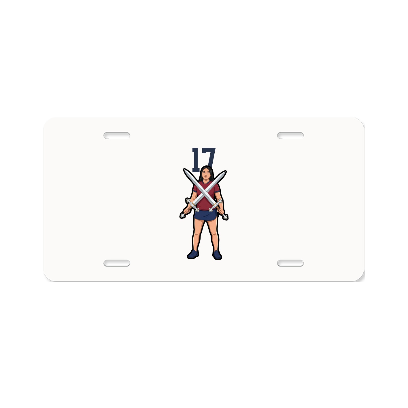 License Plate — Number Top in Classic
