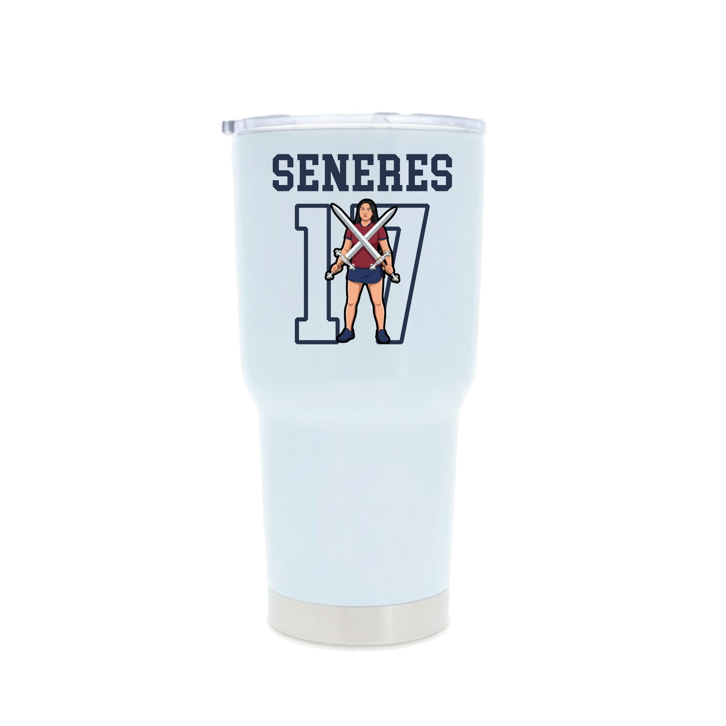 30oz Stainless Steel Tumbler — Shirsey in White