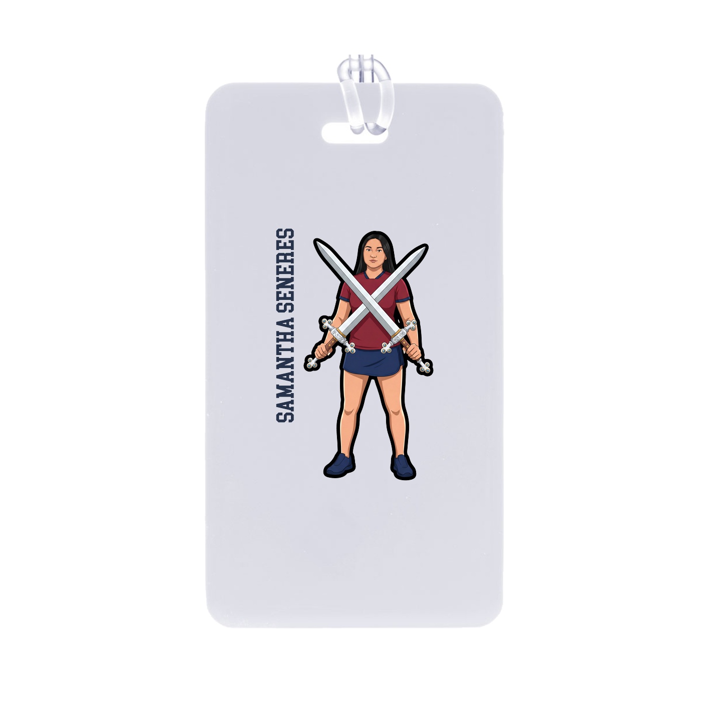 Bag Tag — Name Vertical in Classic