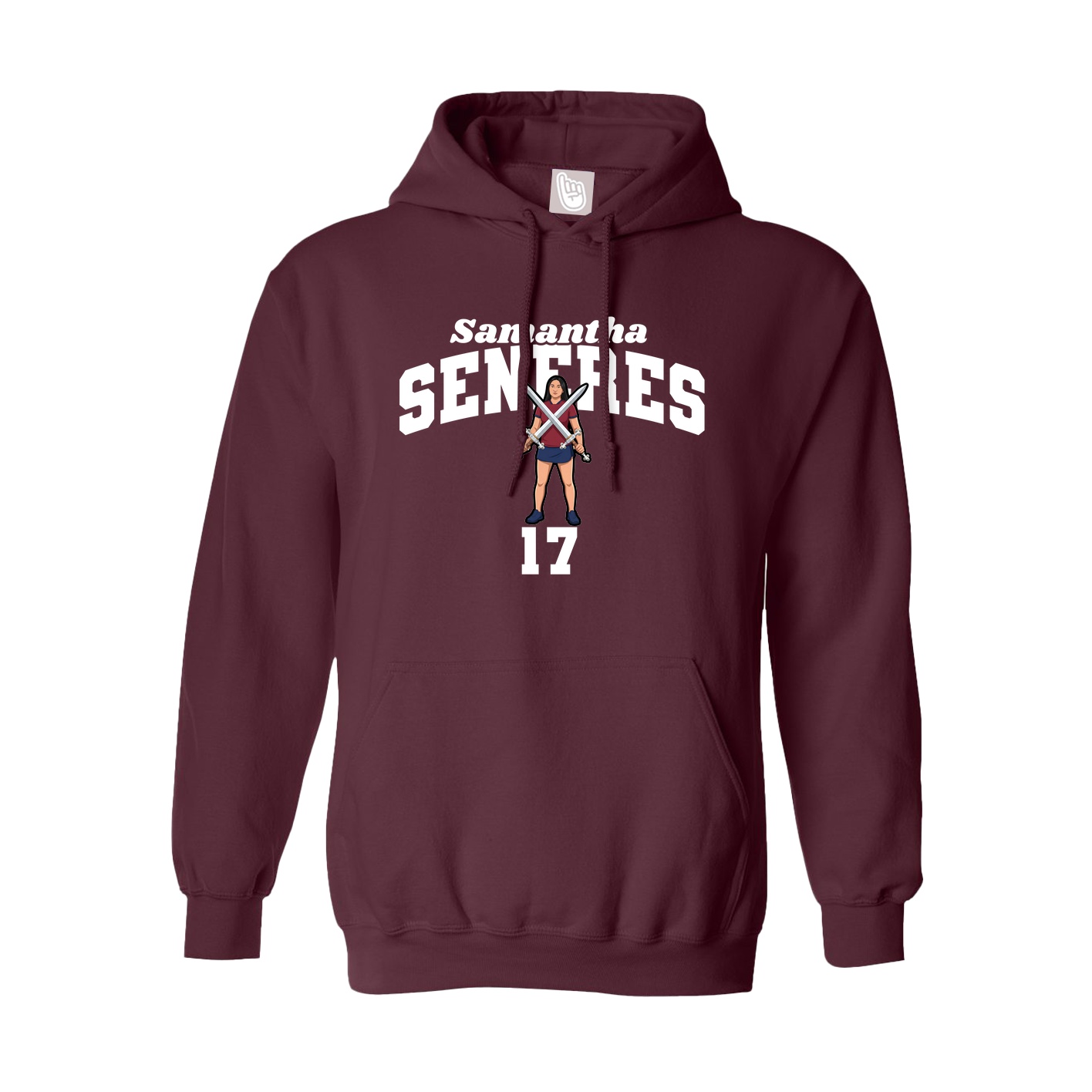 Hoodie — Signature Arch in Maroon