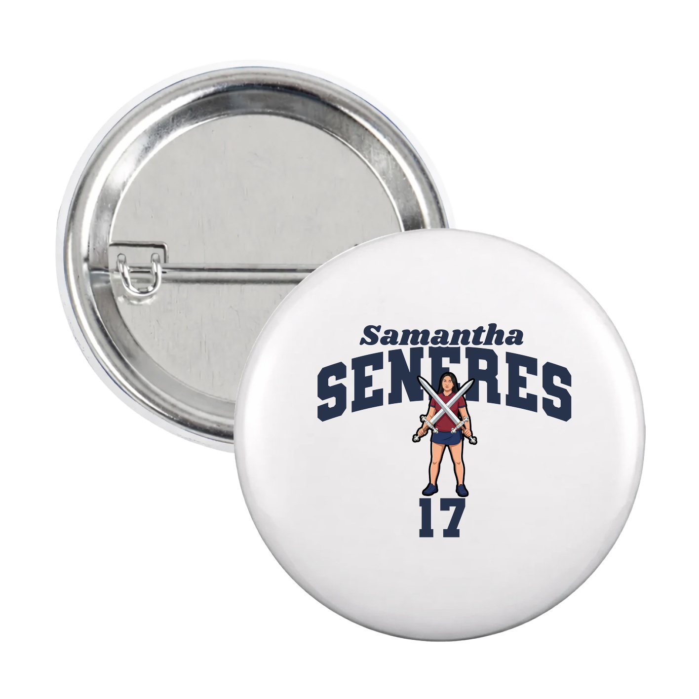 Game Day Button — Signature Arch in White