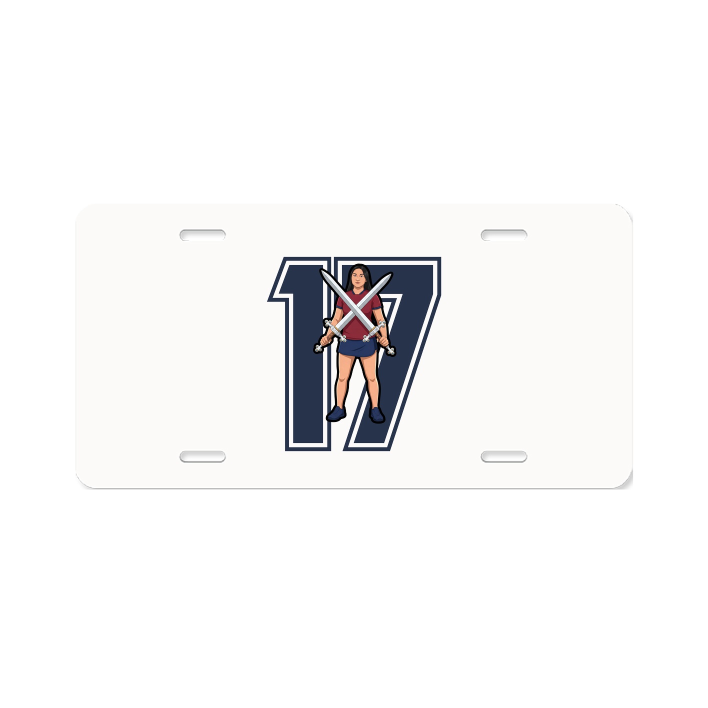 License Plate — Number in Classic