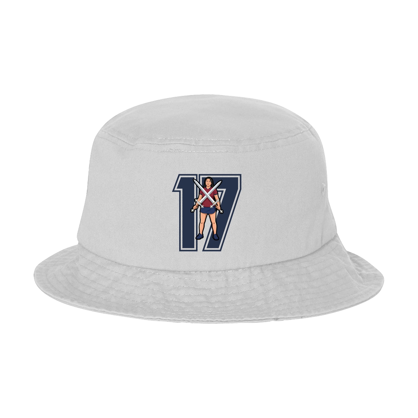 Bucket Cap — Number in White