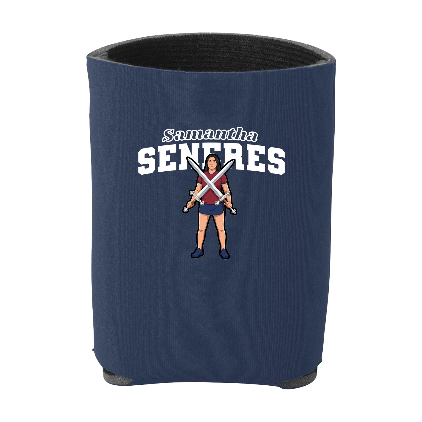Can Holder — Name Arch in Navy