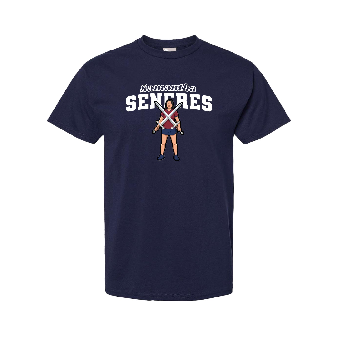 Youth Tee — Name Arch in Navy