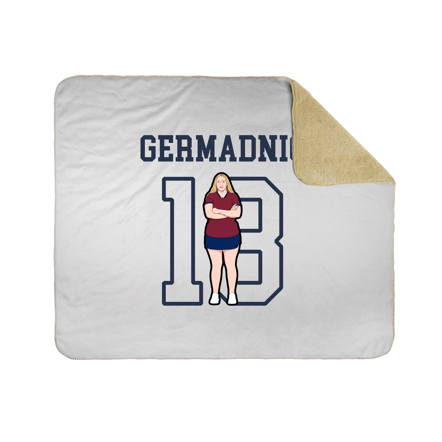 Throw Blanket — Shirsey in White