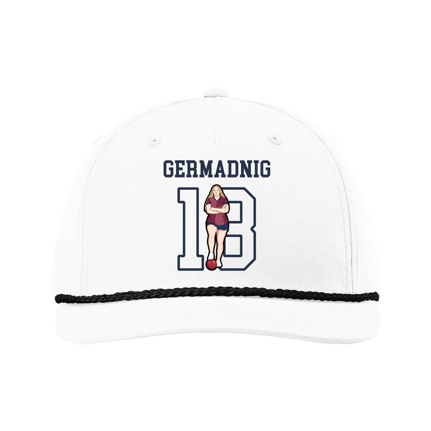 Five-Panel Classic Rope Cap — Shirsey in White
