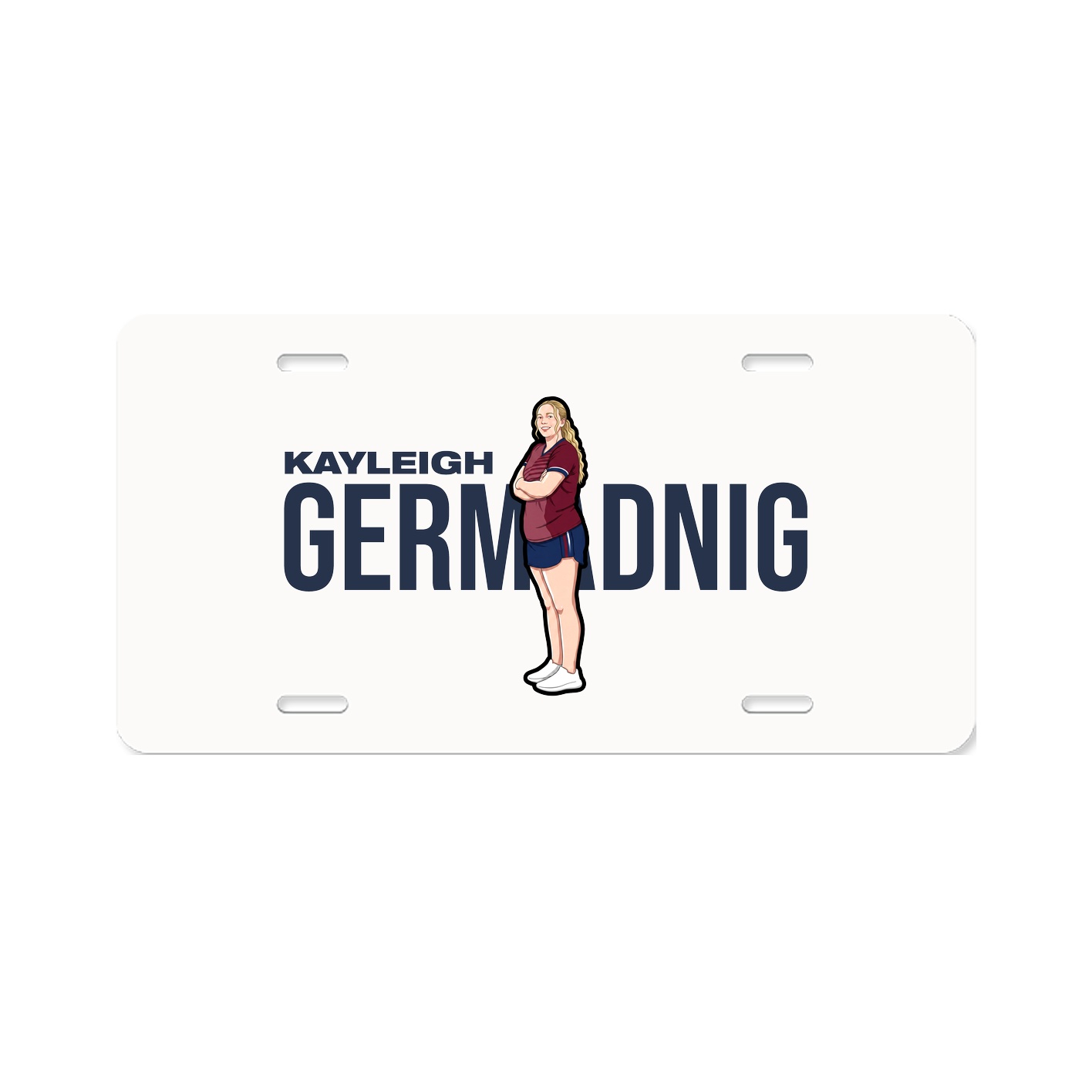 License Plate — Player Name in Classic