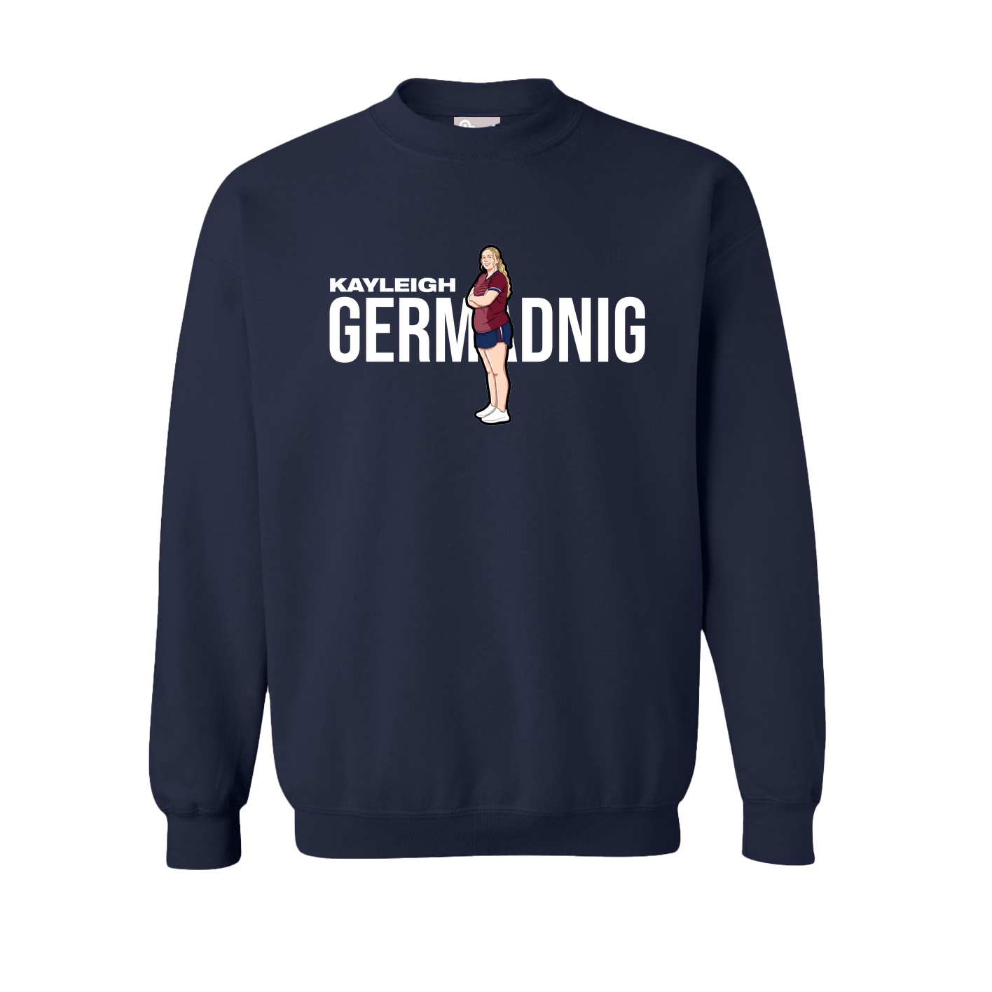 Fleece Crew — Player Name in Navy