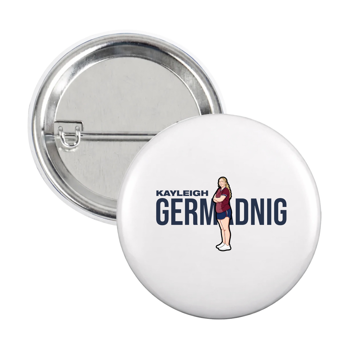 Game Day Button — Player Name in White