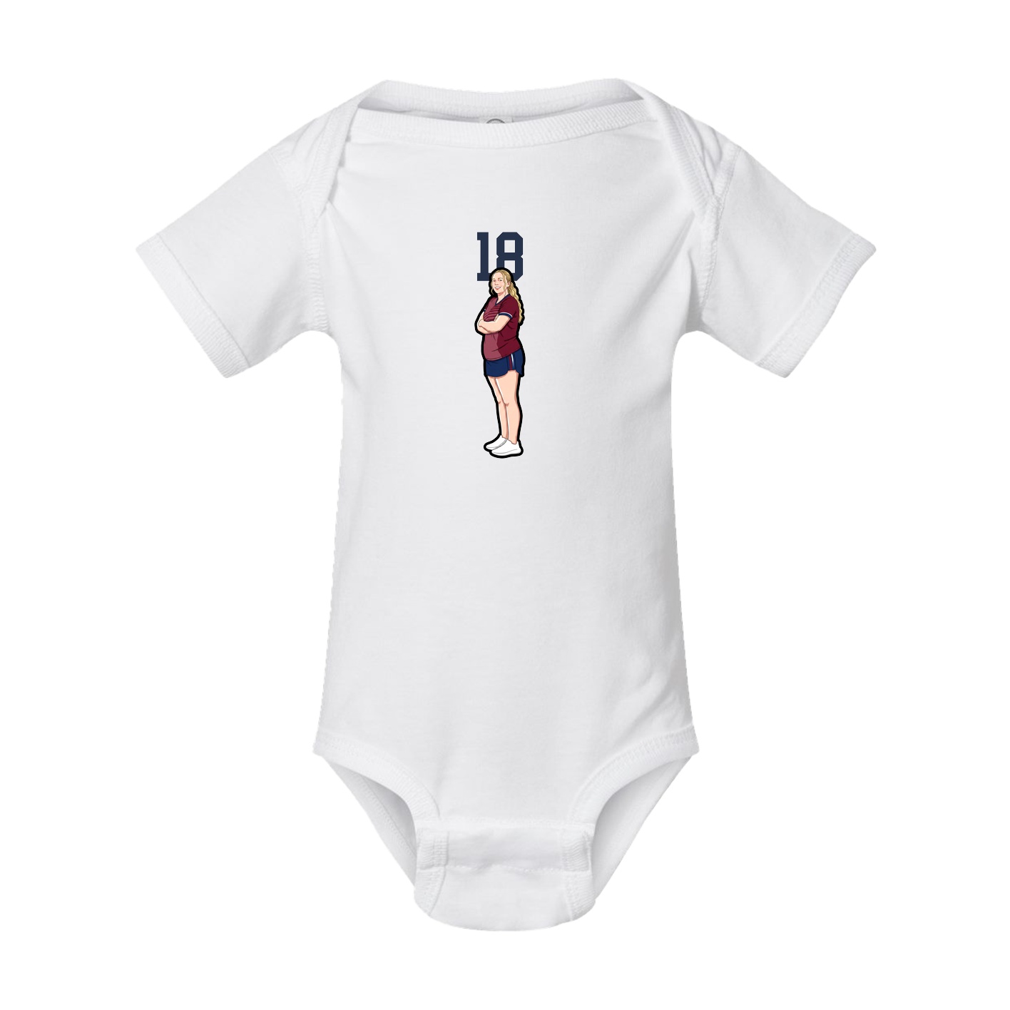 Baby Onesie — Number Top in White
