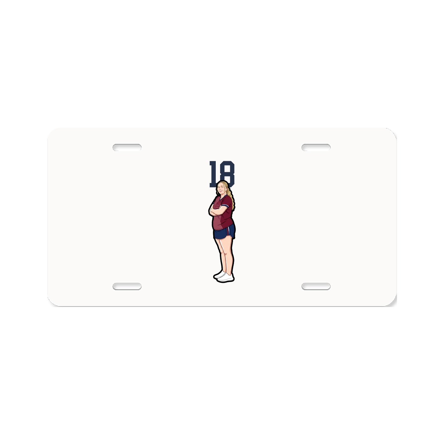License Plate — Number Top in Classic