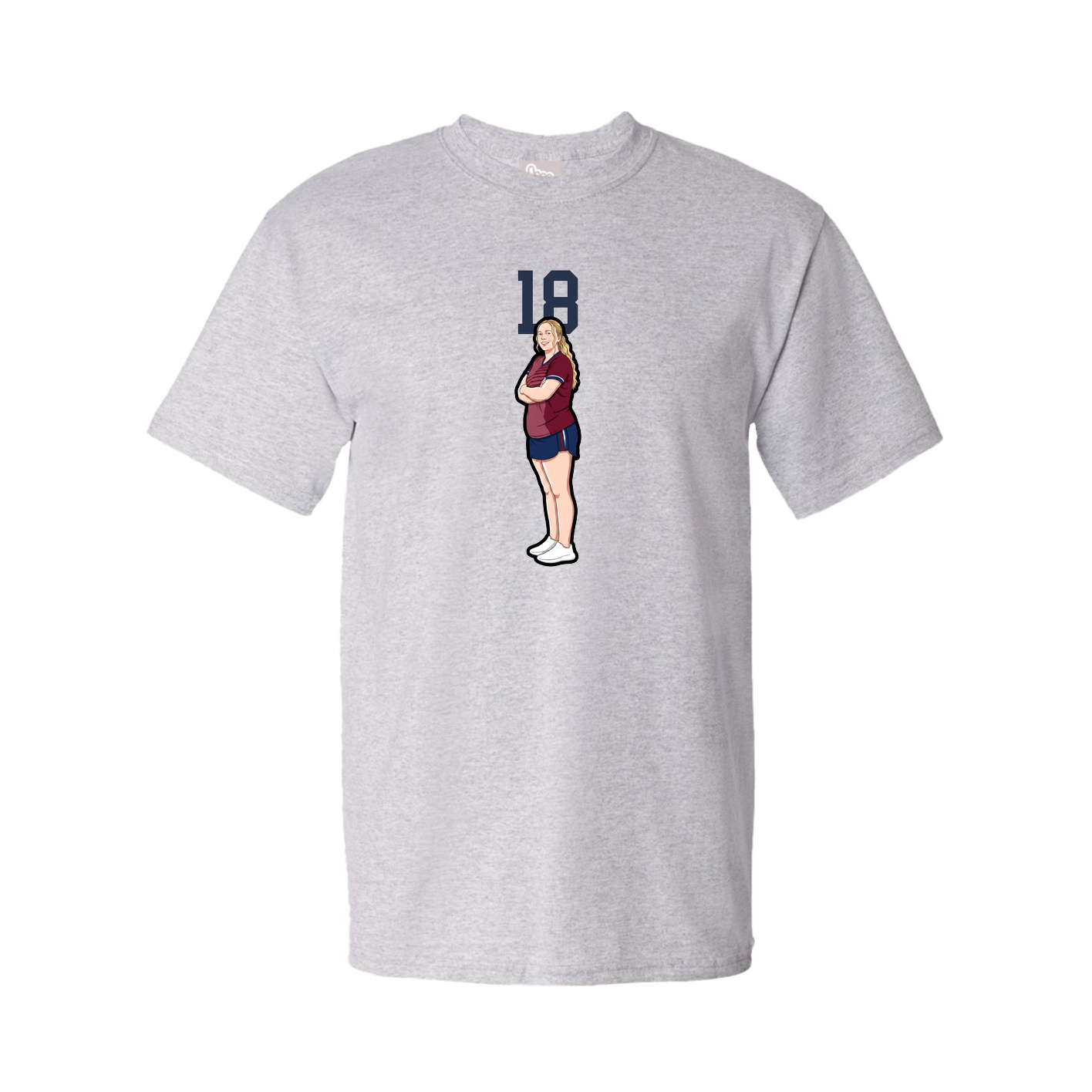 Youth Tee — Number Top in Grey