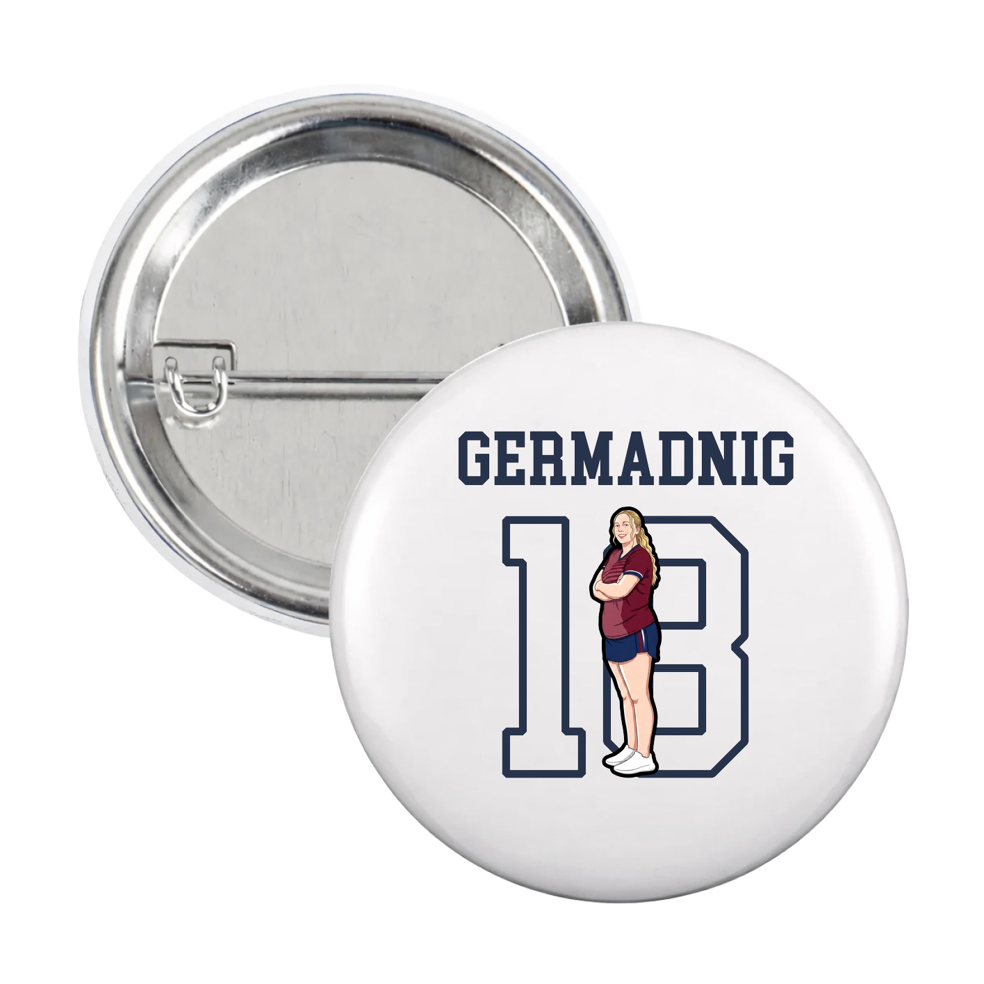 Game Day Button — Shirsey in White